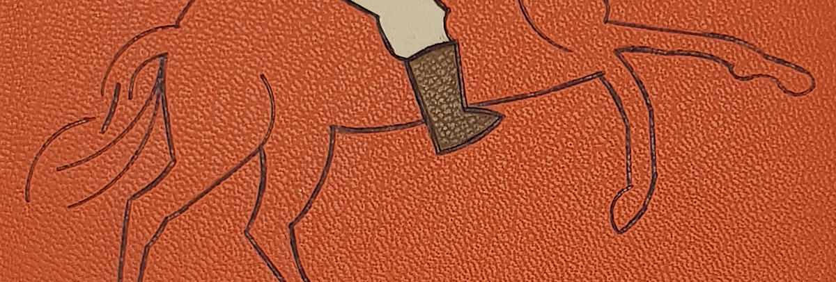 livre relié en plein cuir orange avec mosaïque de cuir et décor au filet courbe représentant Etienne Beudant, le personnage principal du livre. Dorure de luxe réalisé à l'atelier de Gabriel de Sevin relieur doreur en Normandie